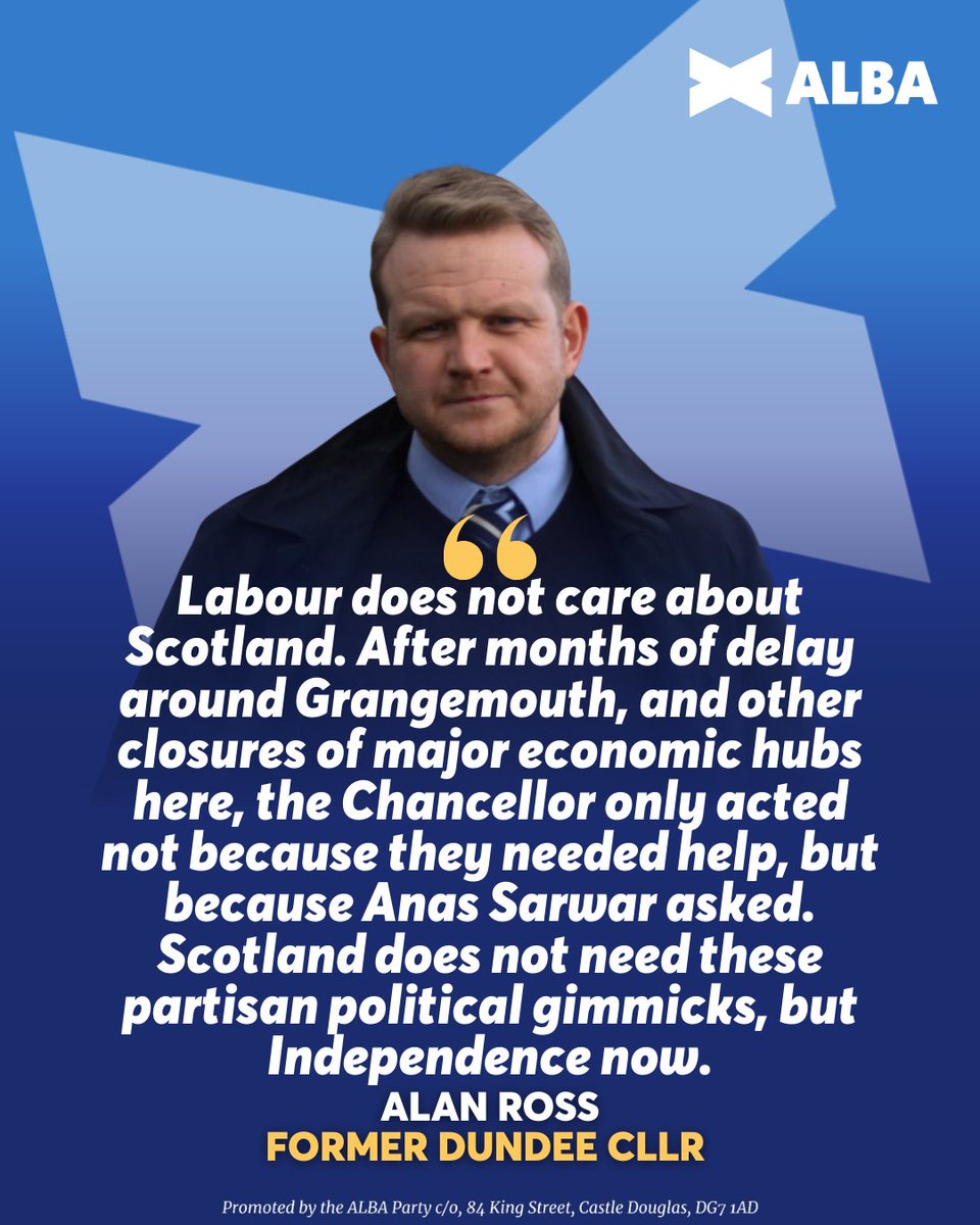 DundeeAlba's tweet photo. Westminster's partisan politics are failing Scotland.
We need #ScottishIndependence now.
Vote @AlbaParty on the list in 2026 to #maxtheyes.
#ListVoteALBA #dundee #ScottishPolitics #Scotland #holyrood #AlbaForIndependence #albaonthelist #campaigning #UKPolitics #LabourParty https://t.co/7cqRErWdq4