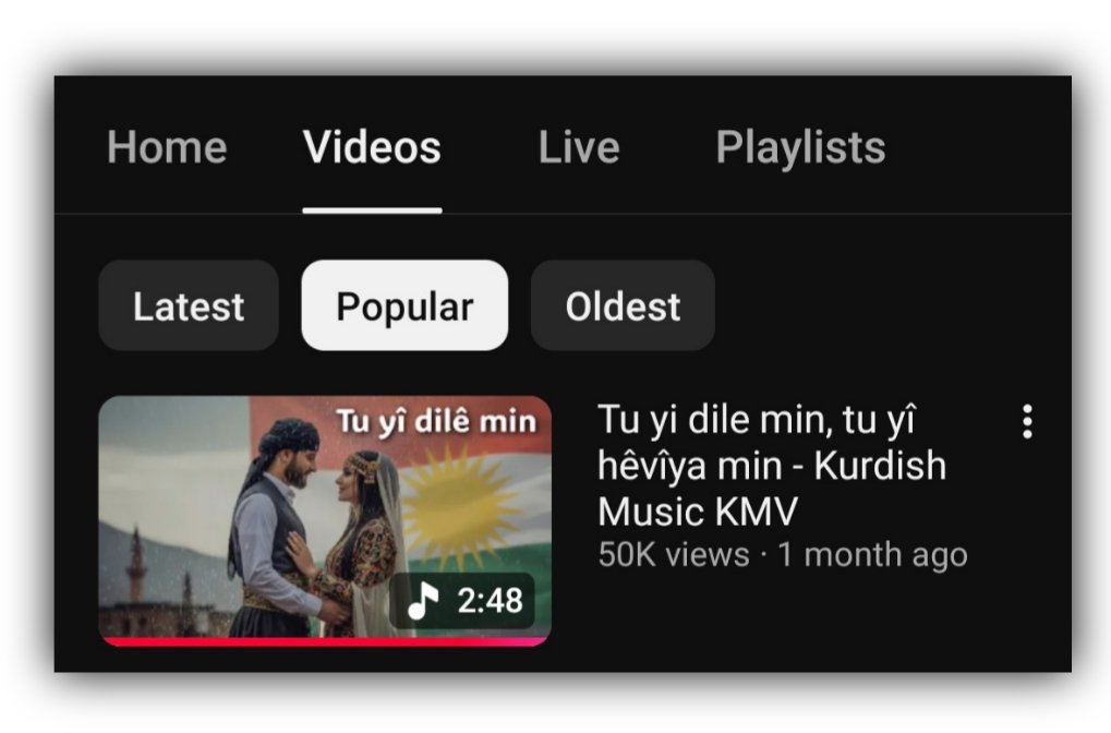 KurdistanMV's tweet photo. Our most-viewed video has surpassed 50,000 views 🥳🎉

Long live Kurdish Music ❤️ https://t.co/PfI83FrB9q