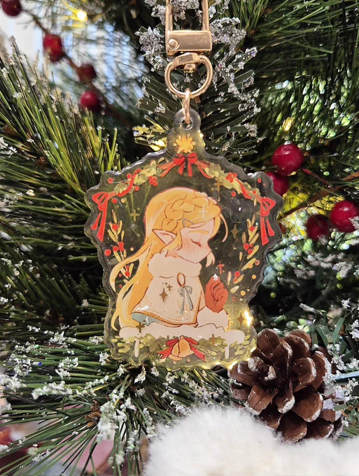 i'm all out of zelda charms, but you can still get them on preoreders!! it'll just take a bit longer to ship link charm is still available!! the gold foil accents make them extra festive!!
