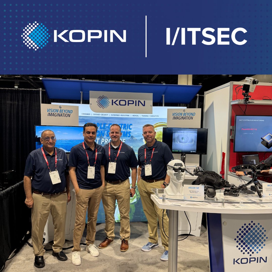 🚀 It’s Day 1 of I/ITSEC 2025!

Kopin is showcasing new wireless simulated binoculars you won't want to miss.

Stop by booth #2423 to experience the latest in advanced optical and display technologies for mission-critical training &amp; simulation applications.

#ITSEC2025