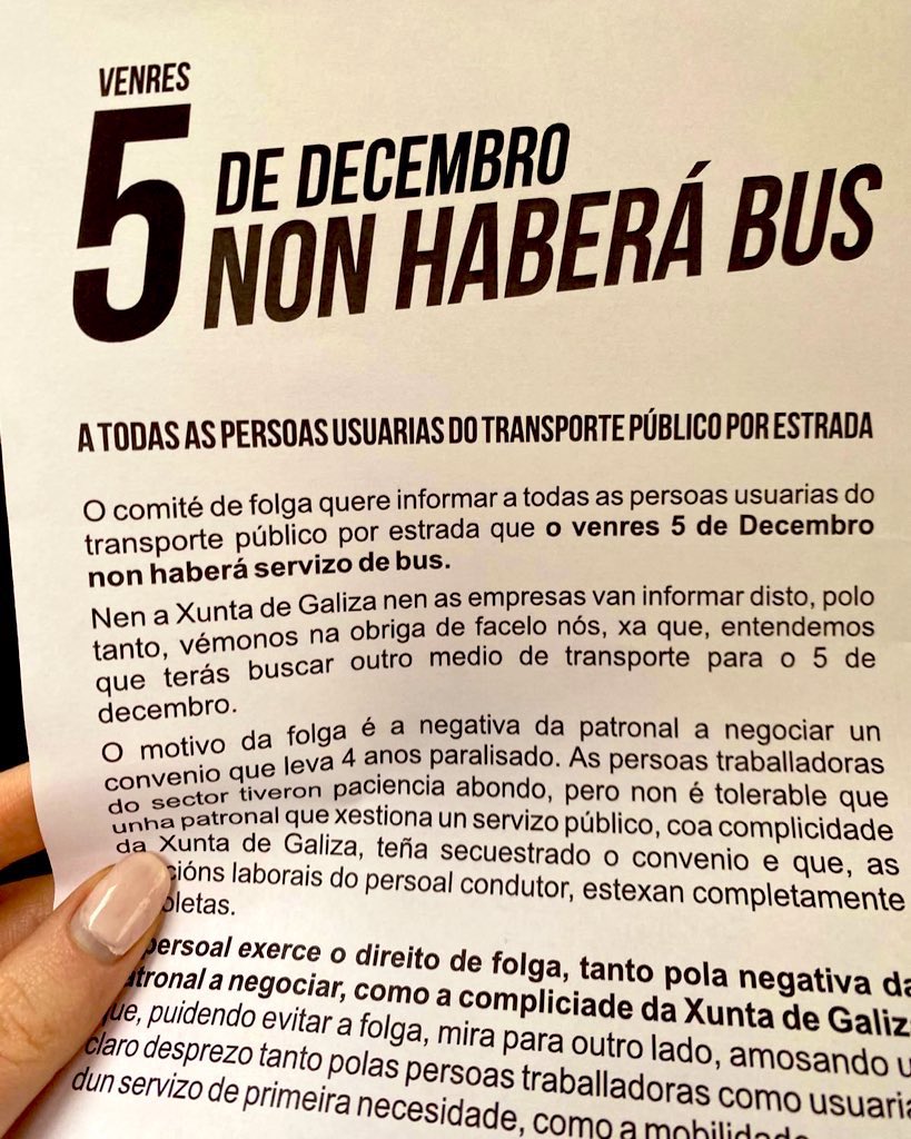 Nosotros NO vamos a huelga, los urbanos de Coruña ojo 🫵🚍