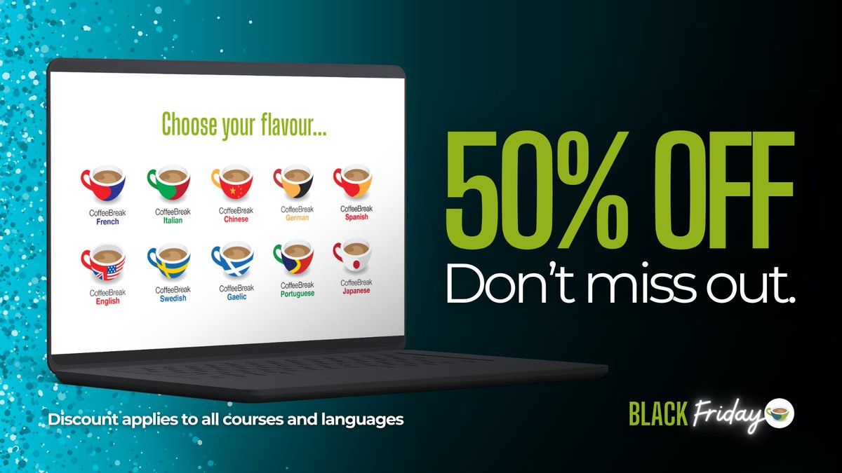 Don’t miss out! ⏳Our BIGGEST sale ever ends tomorrow – get 50% off courses while you still can! 🚀 
Your next language breakthrough starts here 👉 bit.ly/cbtvmain