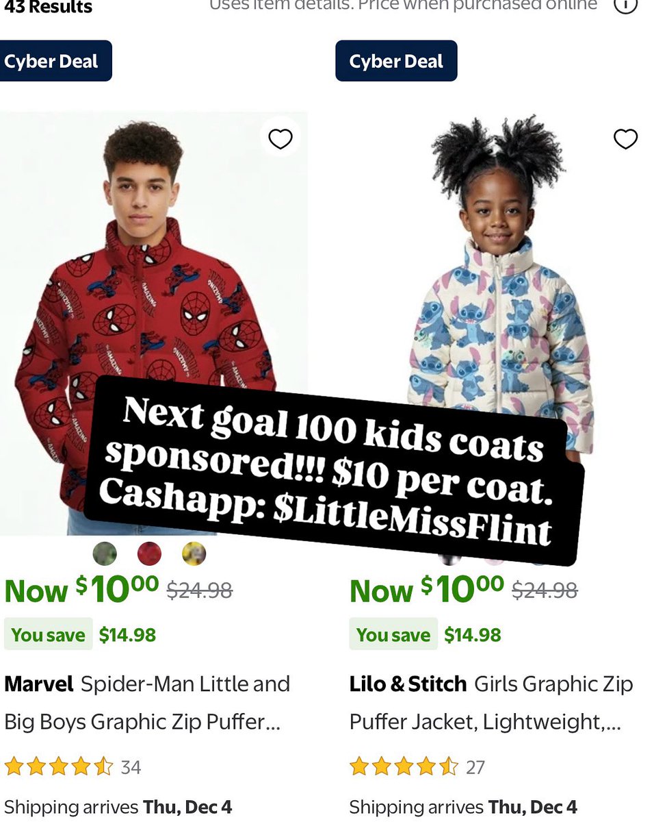 LittleMissFlint's tweet image. Today’s goal. 
100 kids coats. $10 sponsors a coat. 

Cashapp: $LittleMissFlint 
PayPal.me/littlemissflin…

gofund.me/963b2fac1