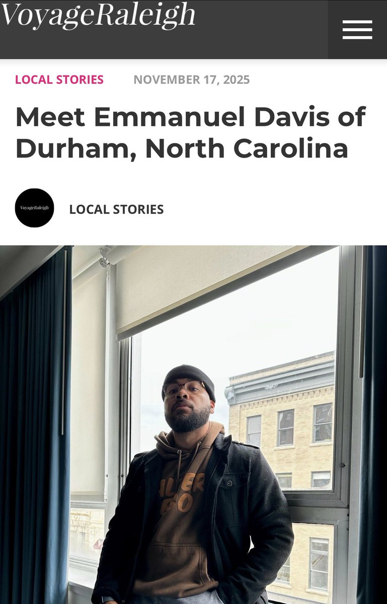 I had the privilege to be interview by VoyageRaleigh discussing the challenges, lessons learned, and successes that come with entrepreneurship and running a business (in this instance, two).

Check out the 🔗 below to read!

voyageraleigh.com/interview/meet…