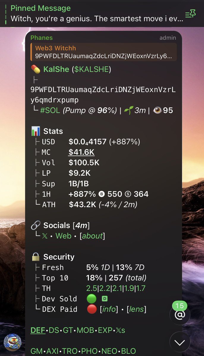Web3_Witchh's tweet image. New CA that looks ready to push again.
9PWFDLTRUaumaqZdcLriDNZjWEoxnVzrLy6qmdrxpump
$KALSHE showing early buy pressure and fresh wallets sliding in.
More early entries in the group, join in at t.me/Web3_Witchh

#Solana #helevier #memecoin #Crypto #Altcoins #zeudiners