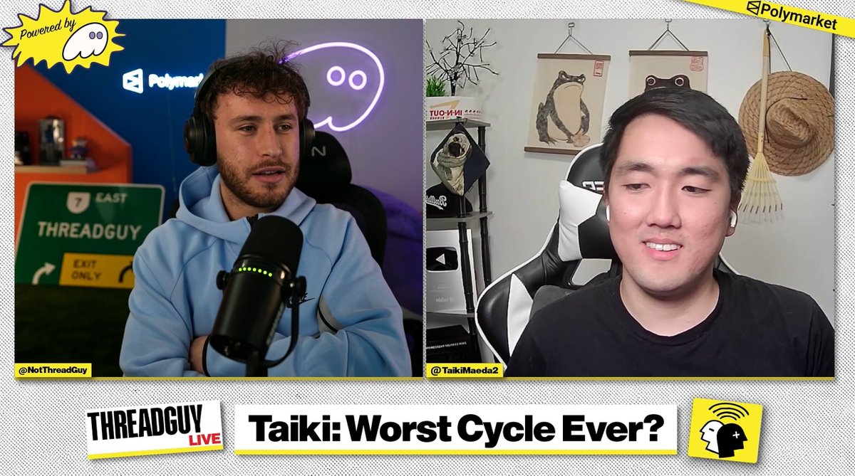 Threadupdates_'s tweet image. Threadguy is now LIVE with @TaikiMaeda2 

twitch.tv/threadguy