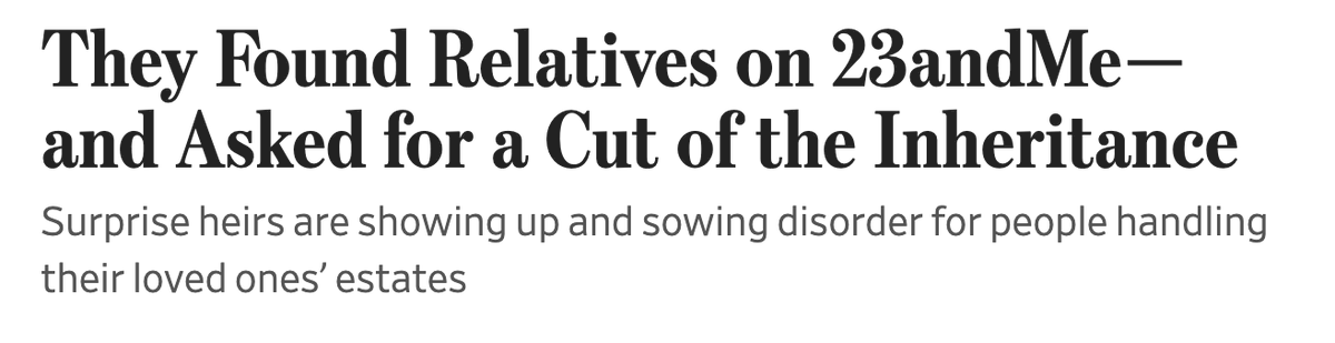 i love every one of these stories about how that little vanity dna test might actually ruin your life