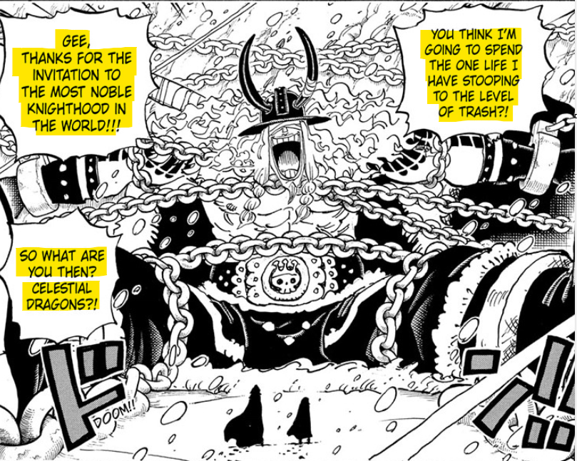 RomPieceG5's tweet photo. Left for dead at birth by his mother, loved only by his stepmom Ida, murdered. His hero Xebec slain, his father King Harald killed. He raged across the seas until Shanks chained him to the Adam Tree. Tortured by the Holy Knights, freed by the Sun God, Luffy. #Woki #onepiece1168 https://t.co/5Wd96XDbae