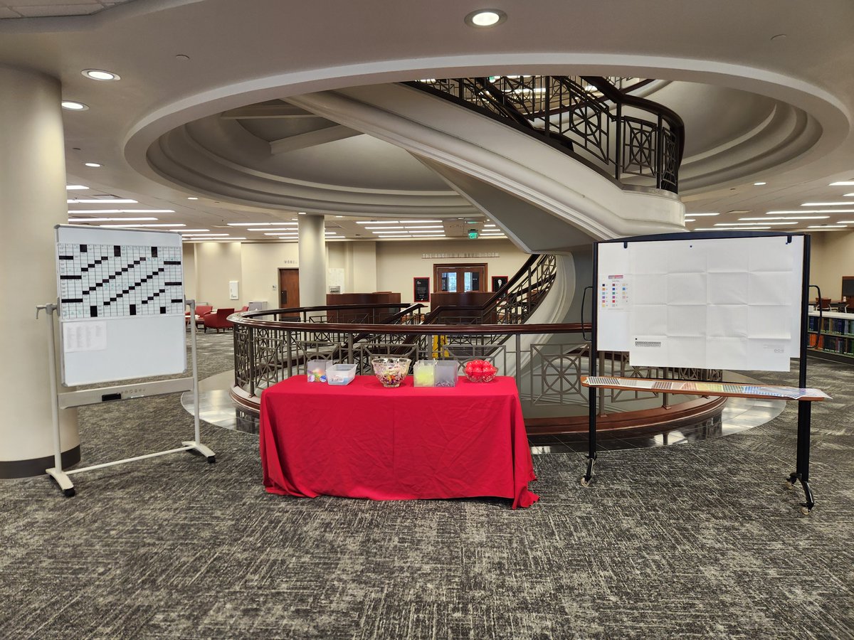 BrunoLibrary's tweet image. Welcome back! 

If you need a study break, we have plenty of activities to help you refocus and relax.

Add to our sticker photo, solve a crossword clue, build a lego creation, play a boardgame and even more!