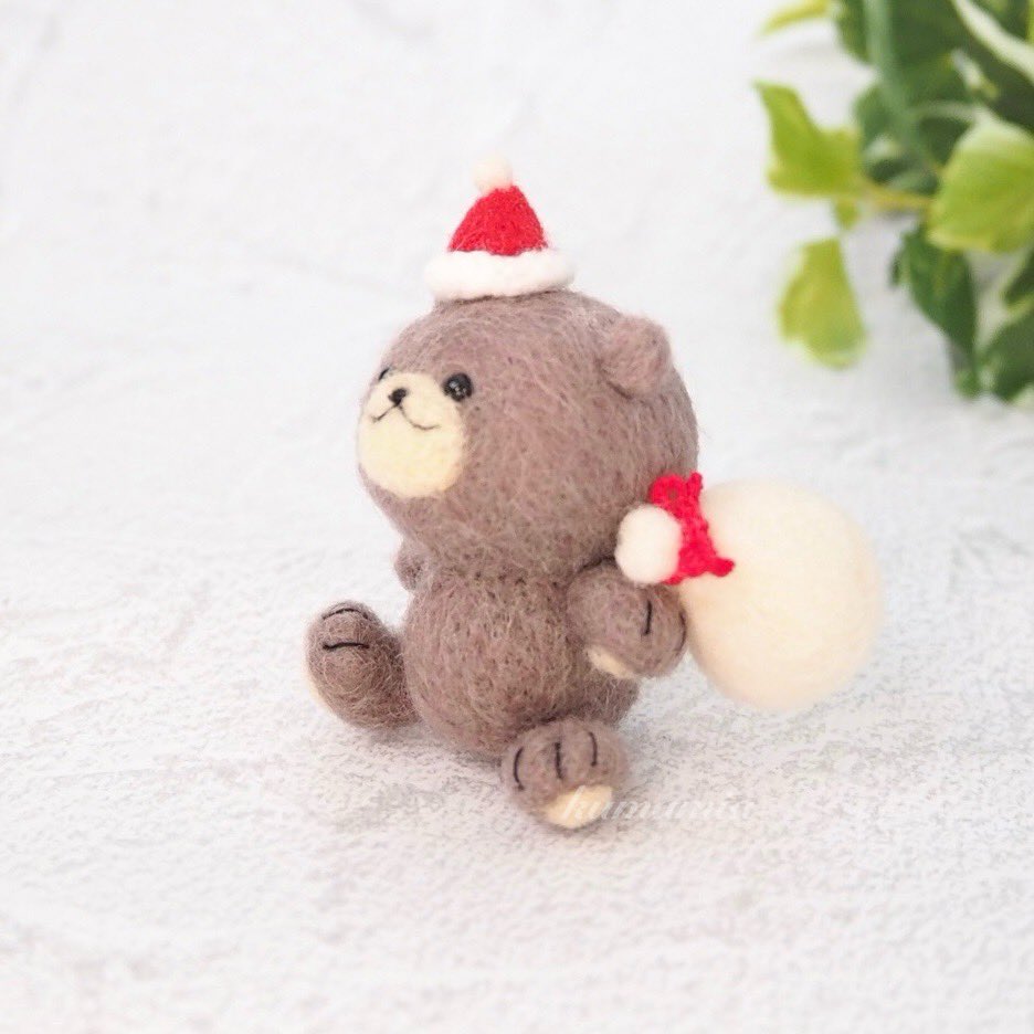 【確認用】黒ミミのくまさん✽羊毛フェルト