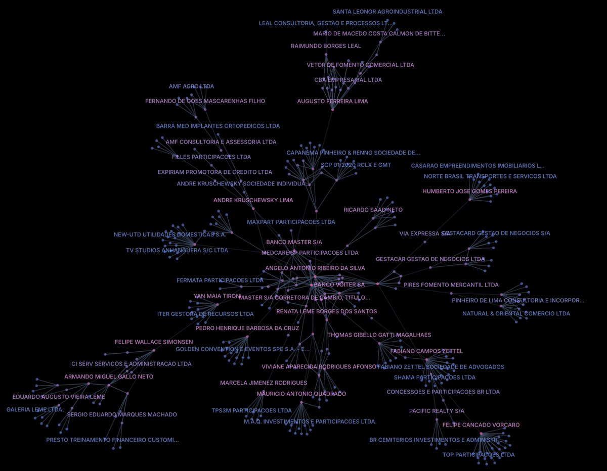 _polo's tweet image. Banco Master e todas as empresas dos sócios dos sócios. #dataviz 

tinyurl.com/banco-master-s…