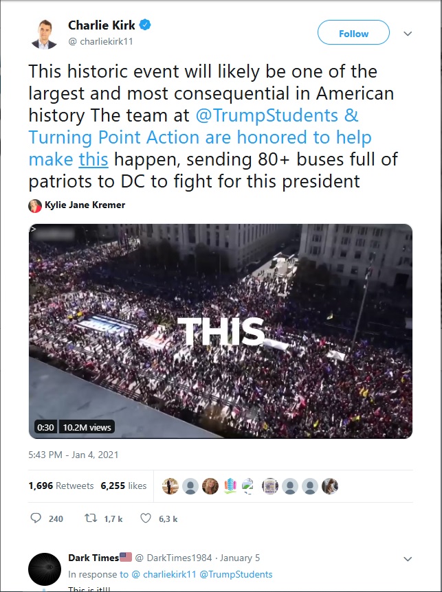 TrajanGregory's tweet image. Turning point is a seditionist organization