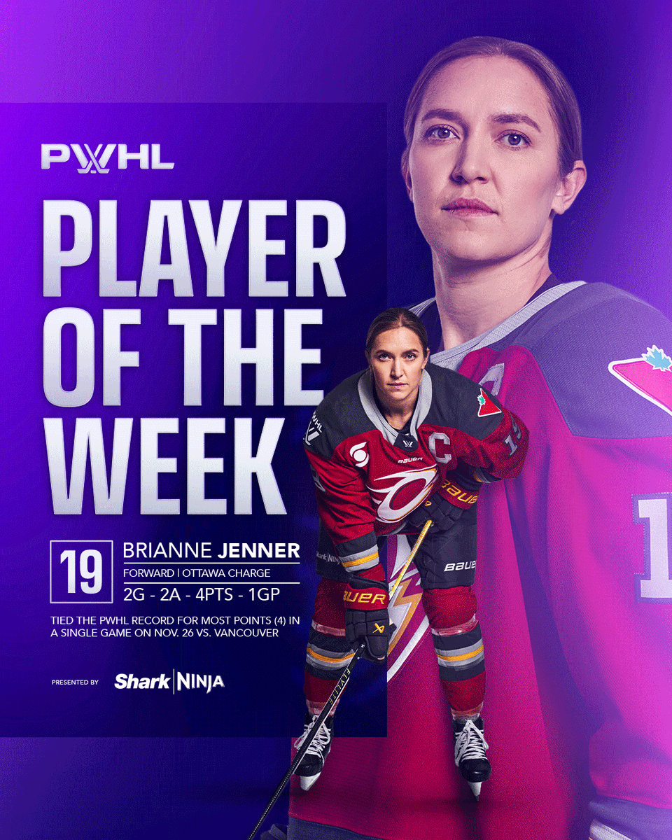 Stat line like 🔥🔥🔥

Brianne Jenner tied the league record for most points scored in a game and is now your Player of the Week presented by <a href="/SharkNinja/">SharkNinja</a>!