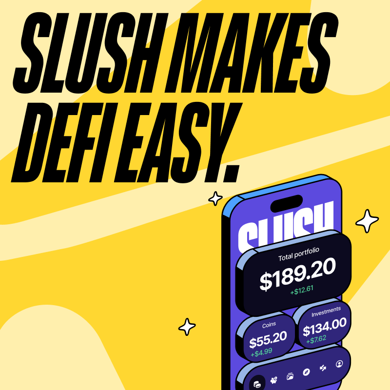 SlushWallet's tweet photo. 1 app experience is better than 40 tabs.

Defi is now simple.

Download Slush. Bank on yourself.