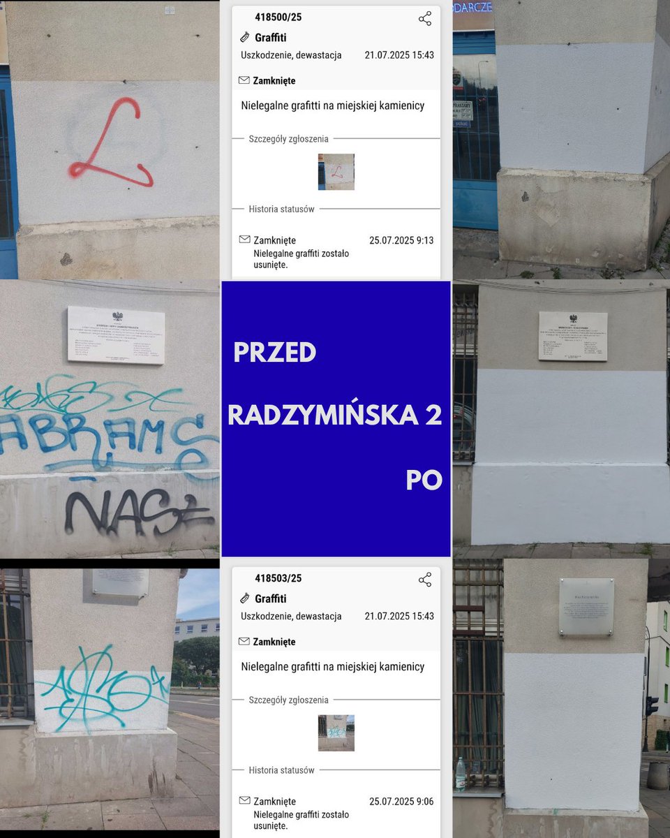 W poście na fejsie poniżej opisuję jak da się skutecznie walczyć z bazgrołami na miejskich kamienicach
 facebook.com/share/p/16fYaA…
Cc <a href="/MichaWojtcz/">Michał Wojtczuk</a> bo wiem że interesował się Pan tematem walki z bazgrołami