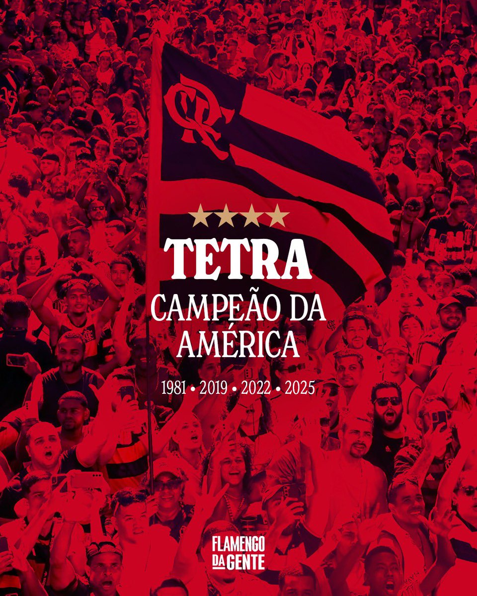 ̶S̶e̶r̶e̶m̶o̶s̶ ̶  𝗦𝗢𝗠𝗢𝗦!

🔴⚫️ MAIOR CAMPEÃO DO BRASIL. ⚫️🔴

#PrimeiroTetra #CampeãoDaAmérica