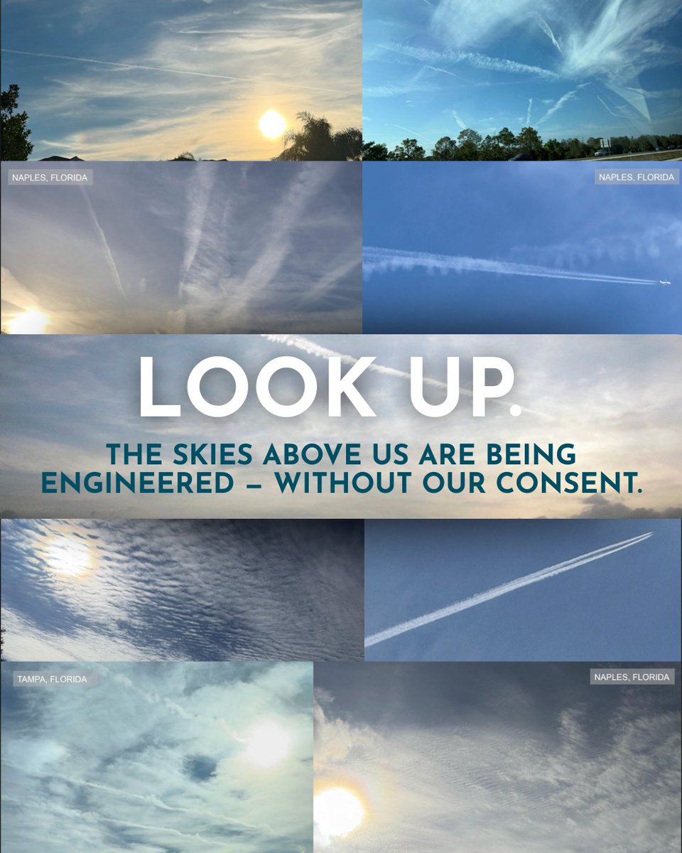 G_W_Forum's tweet image. Geoengineering = devastating the planet — and our health.

Programs like Cloud Seeding, Stratospheric Aerosol Injection, Marine Cloud Brightening, and Ground-Based Ionization are documented in NOAA reports, UN assessments, federal patents, and state filings. It’s happening above…