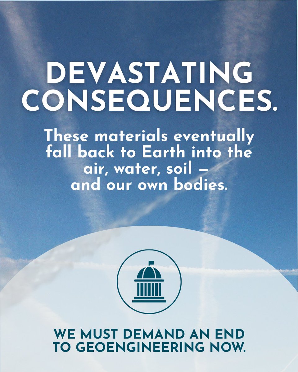 G_W_Forum's tweet image. Geoengineering = devastating the planet — and our health.

Programs like Cloud Seeding, Stratospheric Aerosol Injection, Marine Cloud Brightening, and Ground-Based Ionization are documented in NOAA reports, UN assessments, federal patents, and state filings. It’s happening above…