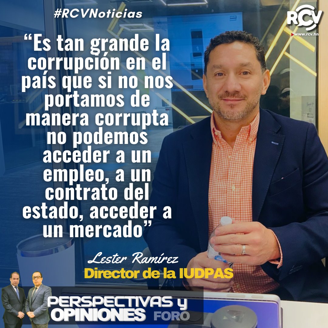RCVHonduras's tweet image. Lester Ramírez, director del IUDPAS, señala que el país vive una crisis estructural donde la corrupción se ha vuelto una barrera para las oportunidades. 

#RCVNoticias | #PyO

Visita rcv.hn