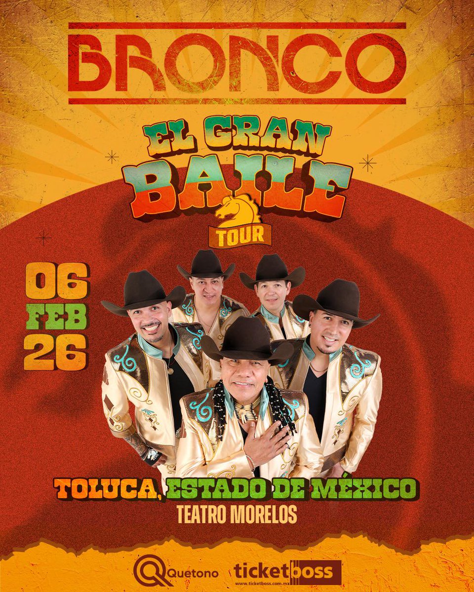 🐎🎶🎸Si te gusta la música regional mexicana y quieres vivir una noche inolvidable en #Toluca, el concierto de #Bronco en el Teatro Morelos será el evento perfecto para disfrutar en grande:

dondehayferia.com/bronco-teatro-…