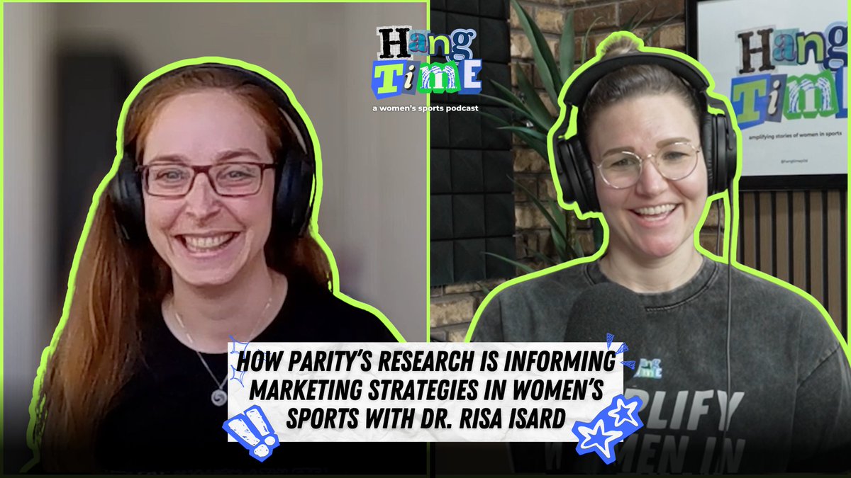 hangtimep0d's tweet photo. 🆕 episode out today!

We talked w/ Dr. Risa Isard, the Director of Research &amp; Insights at @paritynow_, about:
📊 the importance of women's sports research;
📈 #GenZ &amp; women's sports; &amp;
🔮 the future of women's sports marketing.

Full episode: https://t.co/nS4GpEkAgY https://t.co/LMMRILfB9s