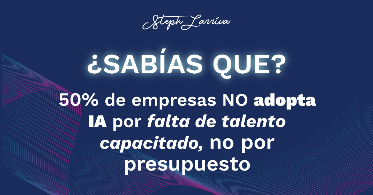 StephLarriva's tweet image. EL PROBLEMA NO ES LA IA

50% de empresas no usa IA porque no tiene talento que sepa usarla.

No es tecnología.
No es dinero.
Es conocimiento.

Oportunidad = masiva para quien se capacite ahora 🚀

#TalentoIA #creativity #analytics #artificialintelligence #strategy #crecimiento