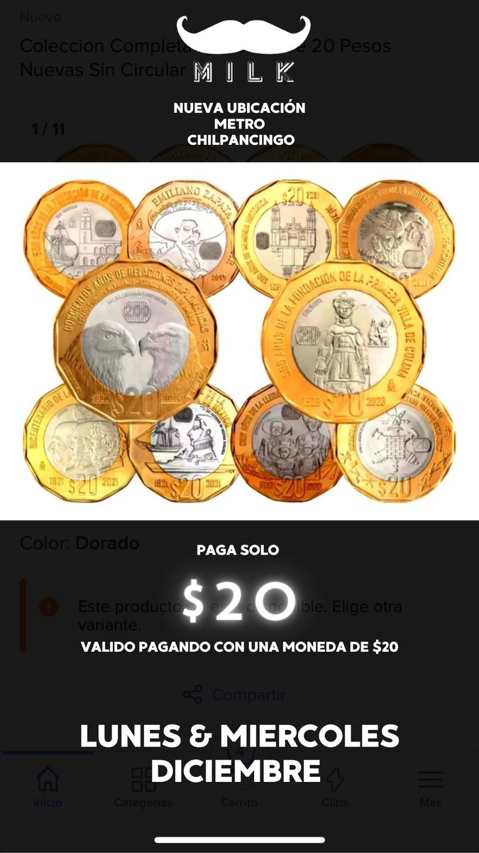 PAGA SOLO $20 EN MILK