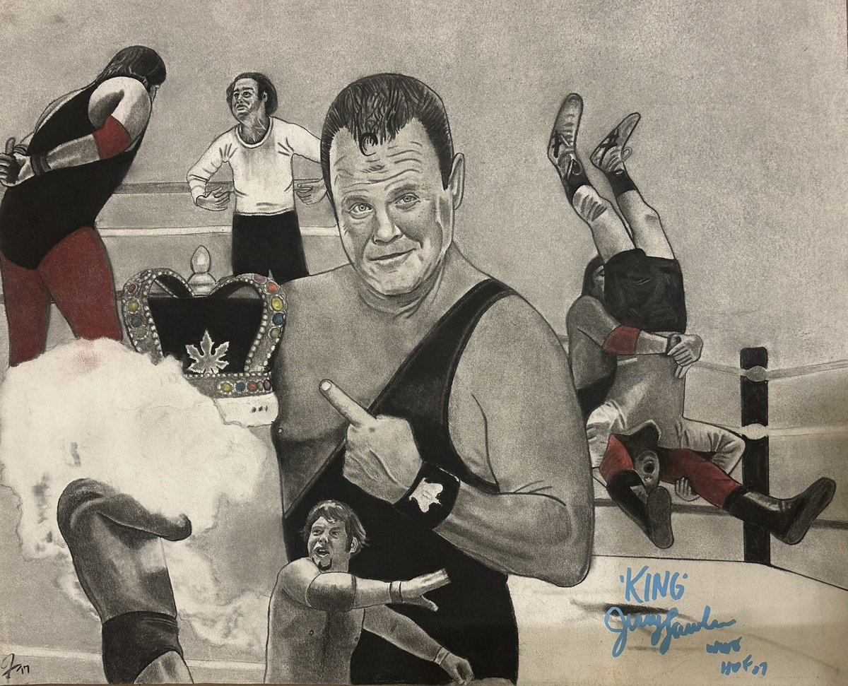 Was in Carolina for Thanksgiving and decided to sneak away to Wrestlecade for a few! And got some of my original <a href="/JohnJ2me/">John Twomey</a> signed by <a href="/NicTNemeth/">Nic Nemeth</a> <a href="/OfficialHTM/">Honky Tonk Man®</a> <a href="/_SgtSlaughter/">SGT SLAUGHTER</a> <a href="/JerryLawler/">Jerry Lawler</a> everyone was great and loved the Art!
