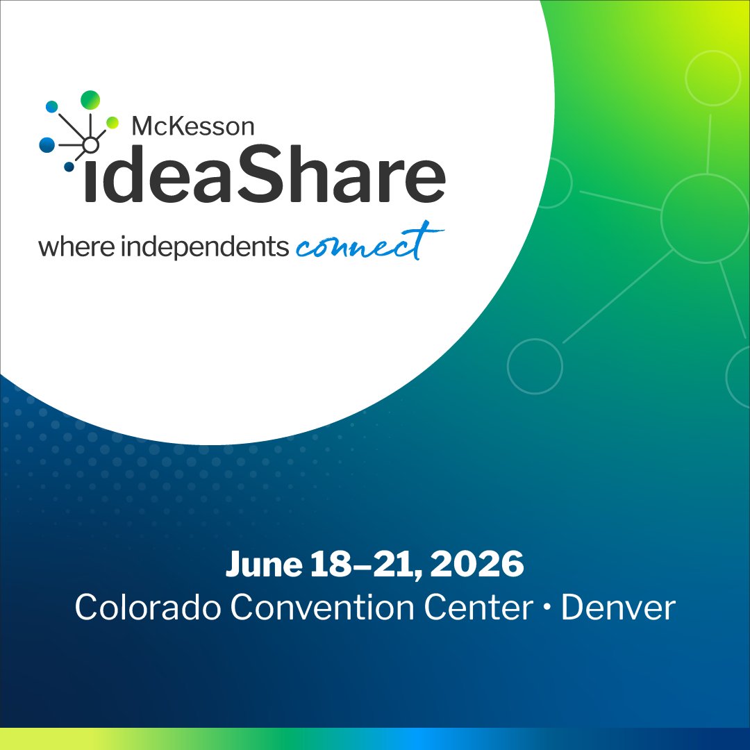 Mark your calendars!
McKesson ideaShare is coming to Denver June 18–21, 2026. Registration opens this spring. Stay tuned for updates!
#McKessonideaShare #IndependentPharmacy #PharmacyConference #Denver2026