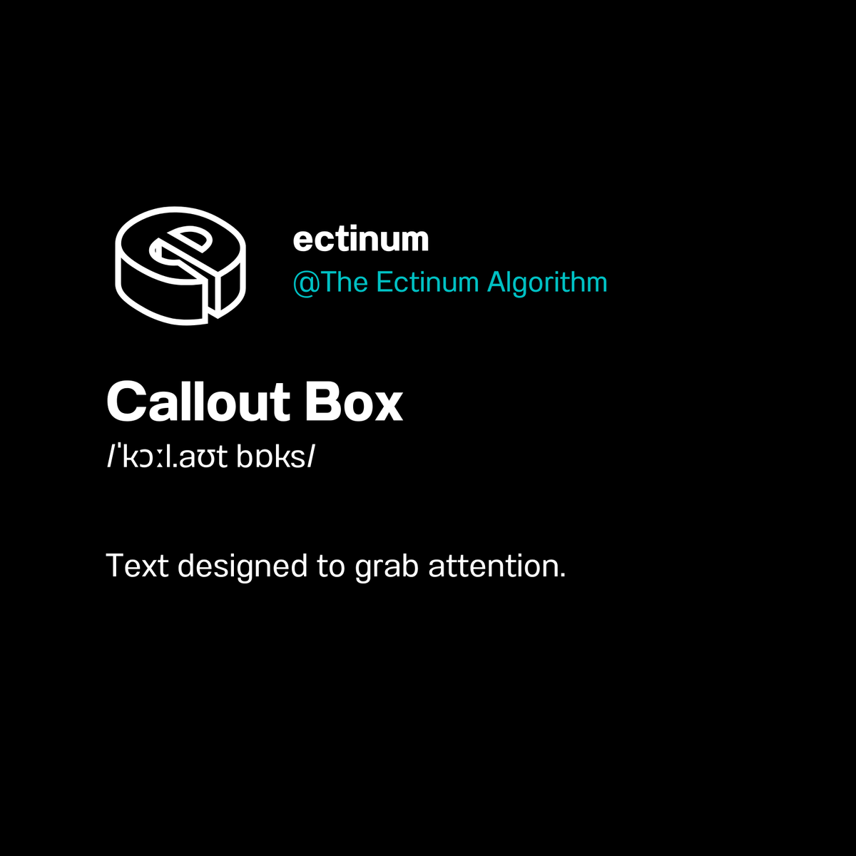ectinumtheory's tweet image. A highlighted section on a webpage to draw attention.
Example: “Sign up now and get 50% off!” inside a colored box.
#CalloutBox #WebDesignTips #ConversionBoost
