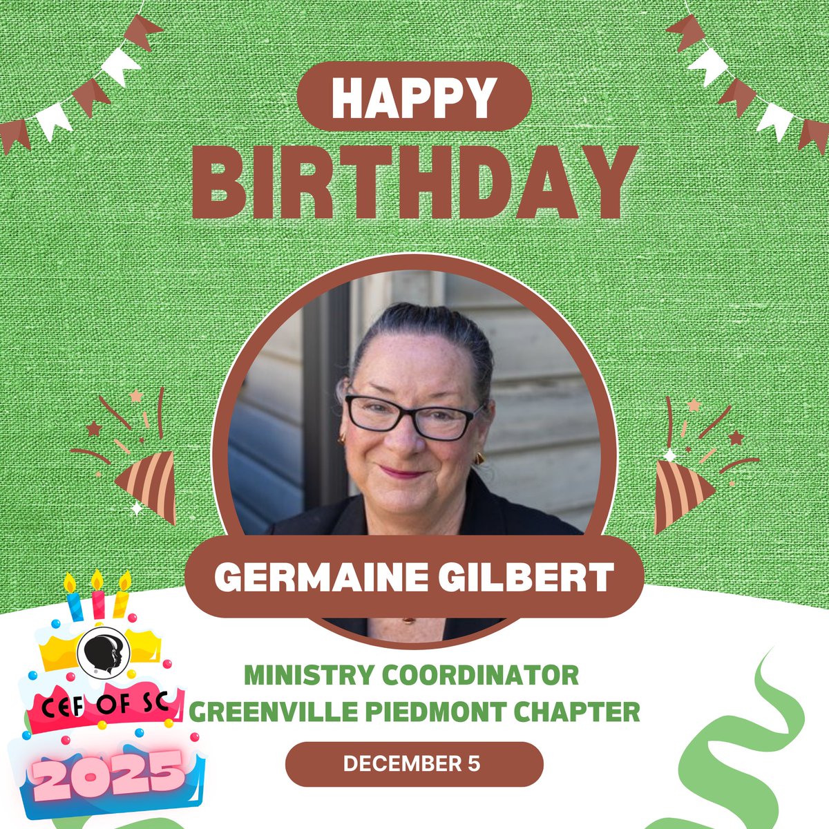 CEFofSC's tweet image. HAPPY BIRTHDAY, GERMAINE! 🎁