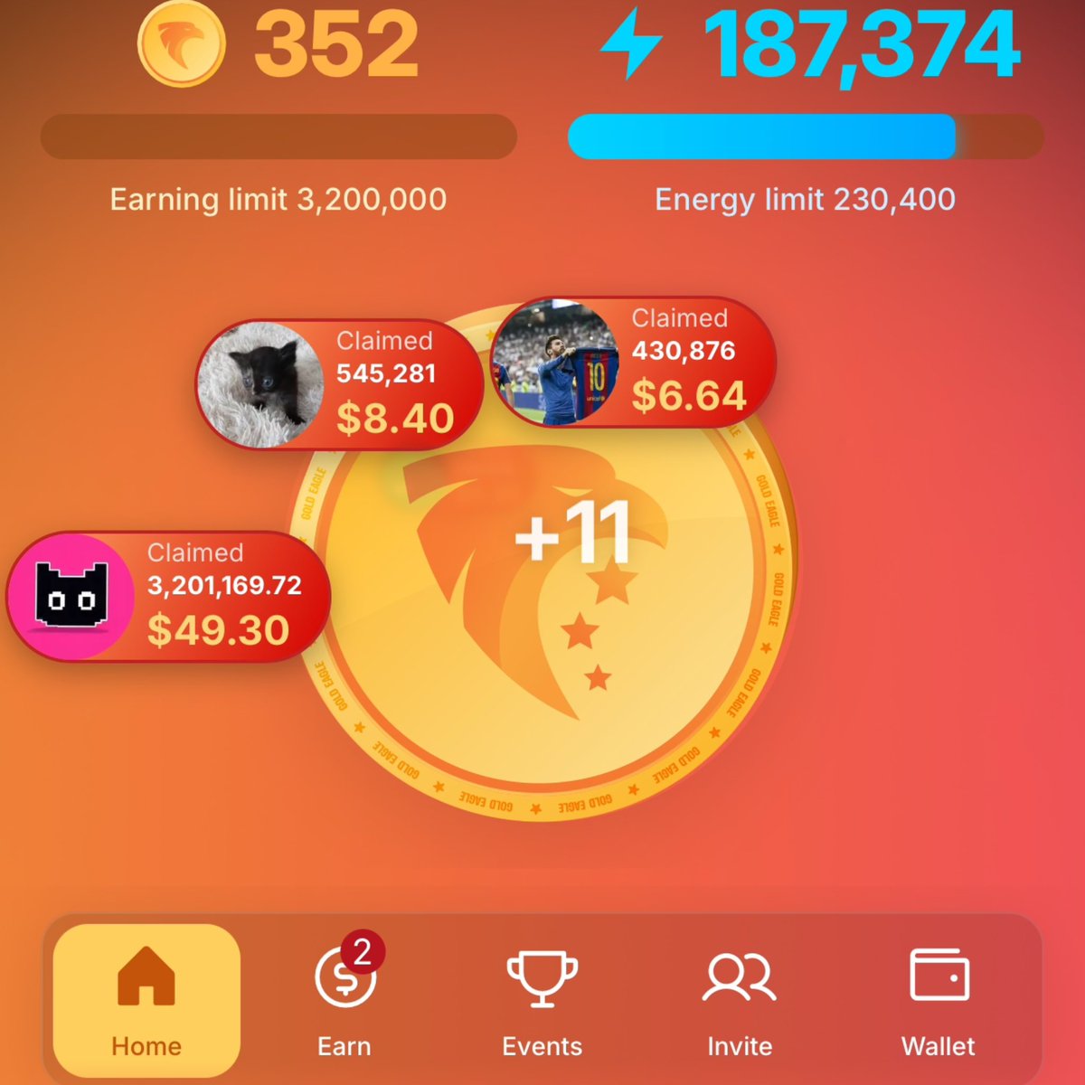 thebu11runner's tweet image. Just claimed 3.2M STARDUST tokens ($49)! 🎉

Real crypto while playing around. 

Who else is stacking? #SocialFi