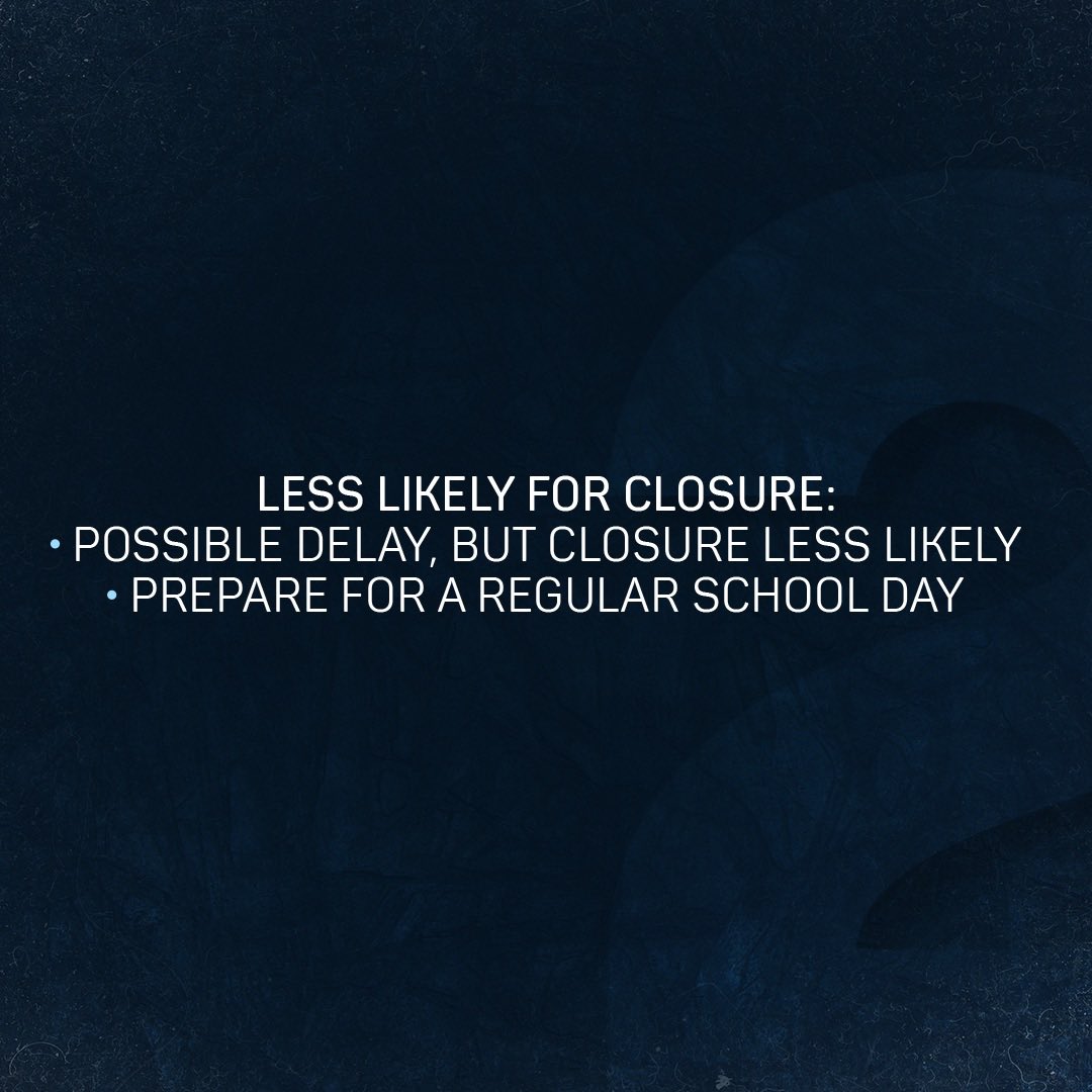 mococlosures's tweet image. FINAL CALL SNOWFLAKE RATING (Tuesday, December 2nd): 2.5
 
Our final call for tomorrow’s event is 2.5 snowflakes, meaning that we expect a higher probability of a delay than normal, but a closure is less likely.

(1/4)