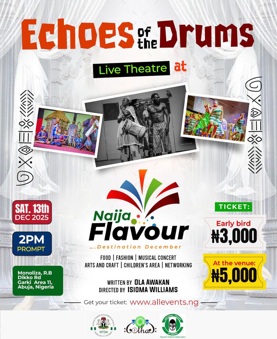 Echoes of the Drums brings together movement, music and emotion in a way that pulls you right into the world of the characters and the heartbeat of their community.

Written by <a href="/OlaAwakanTVC/">Ola Awakan GrPr</a> 
Directed by Isioma Williams