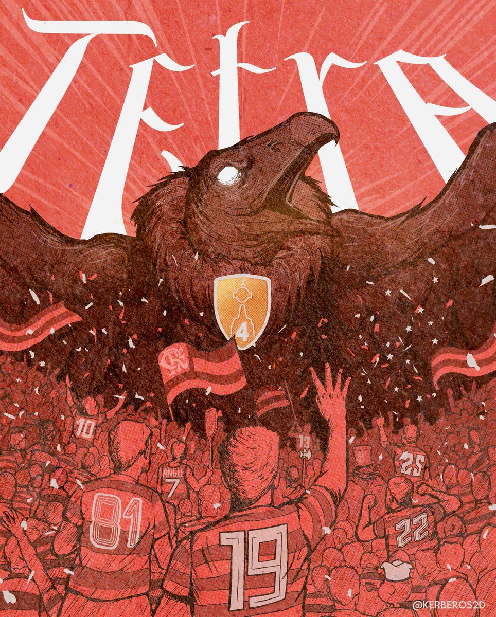 Nacao12's tweet image. Do asfalto, do morro, de Deus e do povo. 
O TETRACAMPEÃO DA LIBERTADORES! 🏆🚩🏴

Arte sensacional feita pelo @Kerberos2D 
Corre no perfil dele para ver mais obras de artes como essa!

#Nação12
#Nadanospara
#Flamengo
#GlóriaEterna
#Libertadores
#Tetracampeão