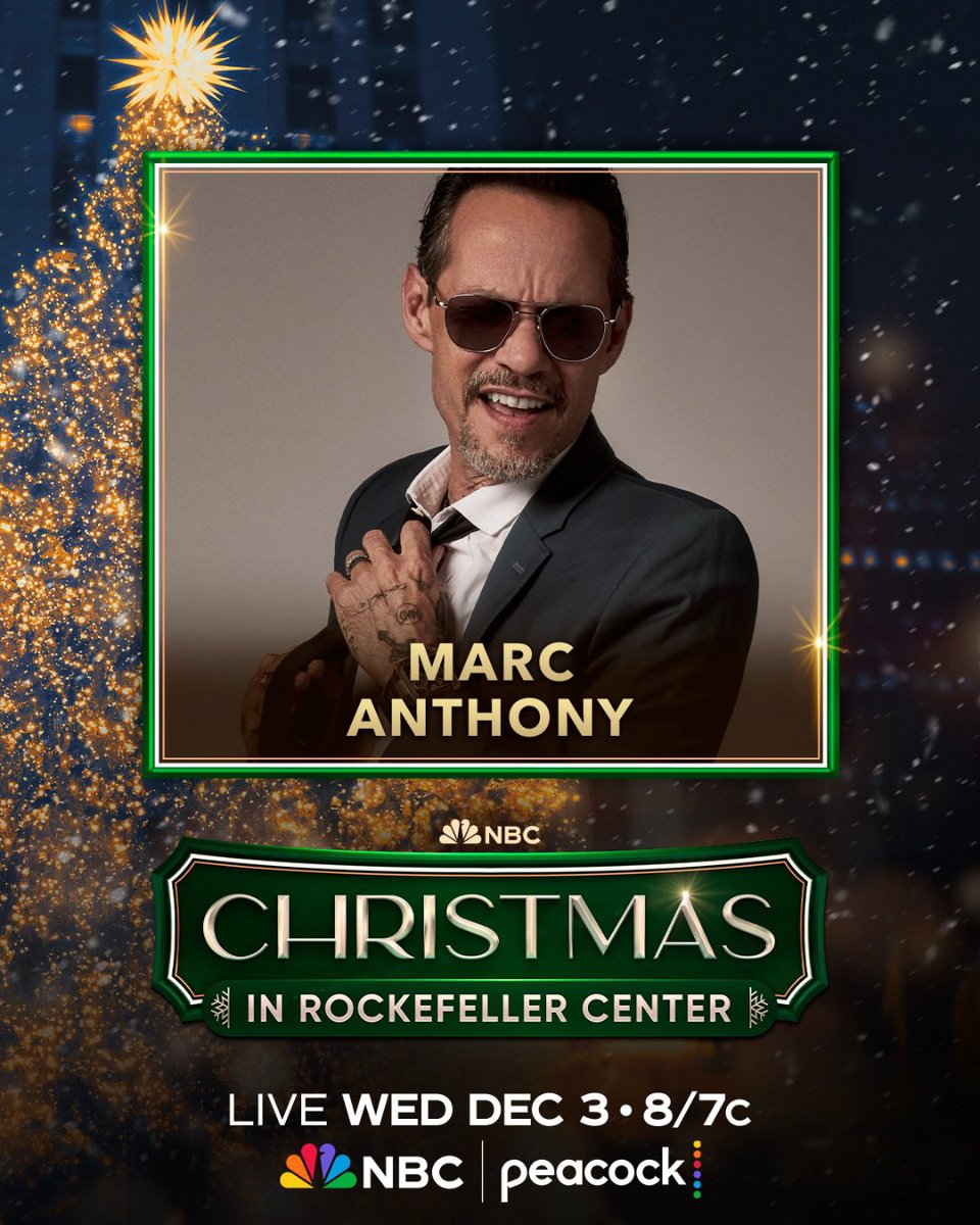 Mi gente! I’m so excited to announce that I’ll be performing at Christmas in Rockefeller Center! 🎄 Tune in this Wednesday at 8/7c on <a href="/nbc/">NBC Entertainment</a> and <a href="/peacock/">Peacock</a>. Let’s light up this holiday season together 😎 #ChristmasinRockefellerCenter