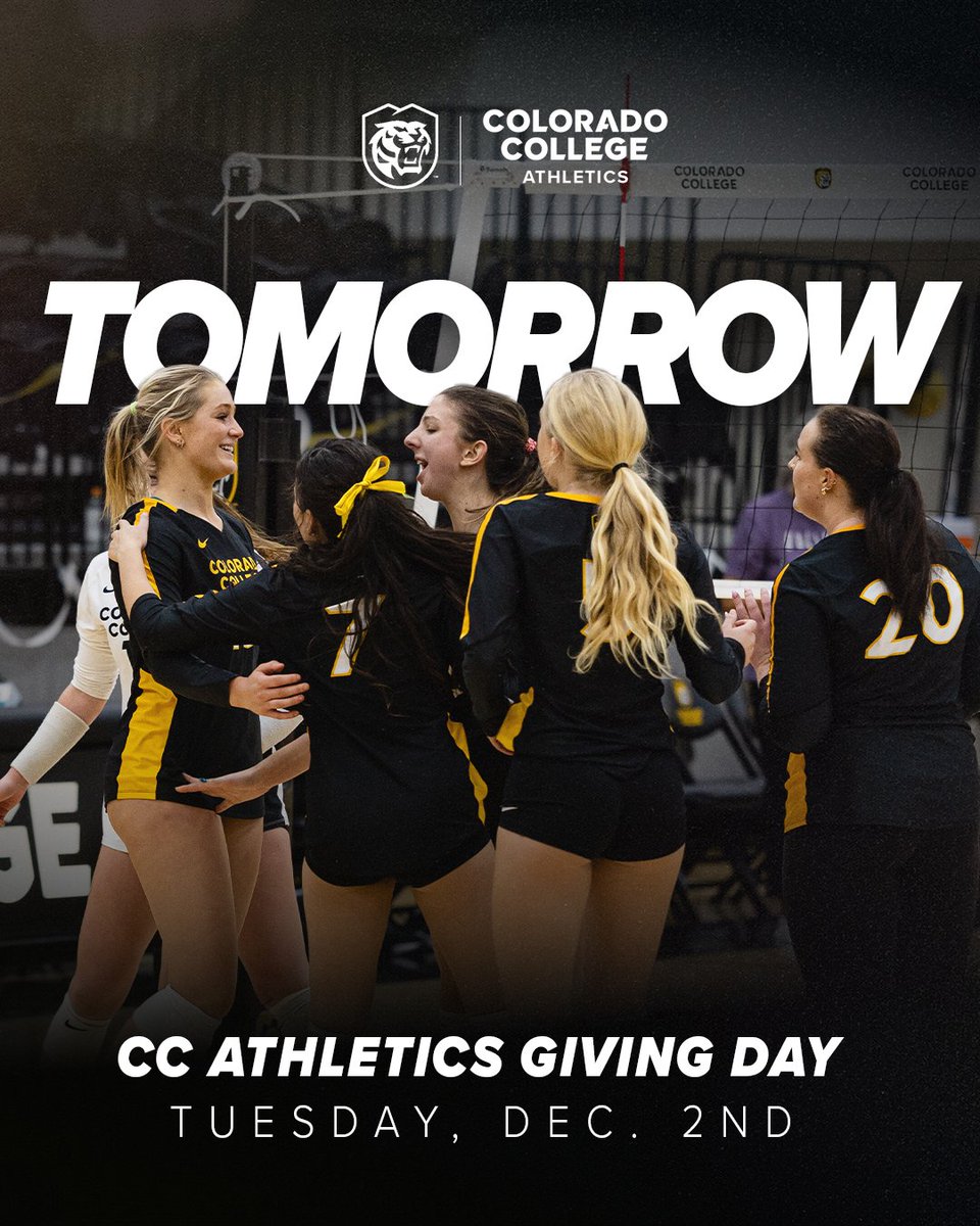 TOMORROW is our annual CC Athletics Giving Day🥳

We're building off the momentum of all our fall sports winning conference championships🏆

Set your alarm for tomorrow morning to support our outstanding athletic programs!

#CCTigers