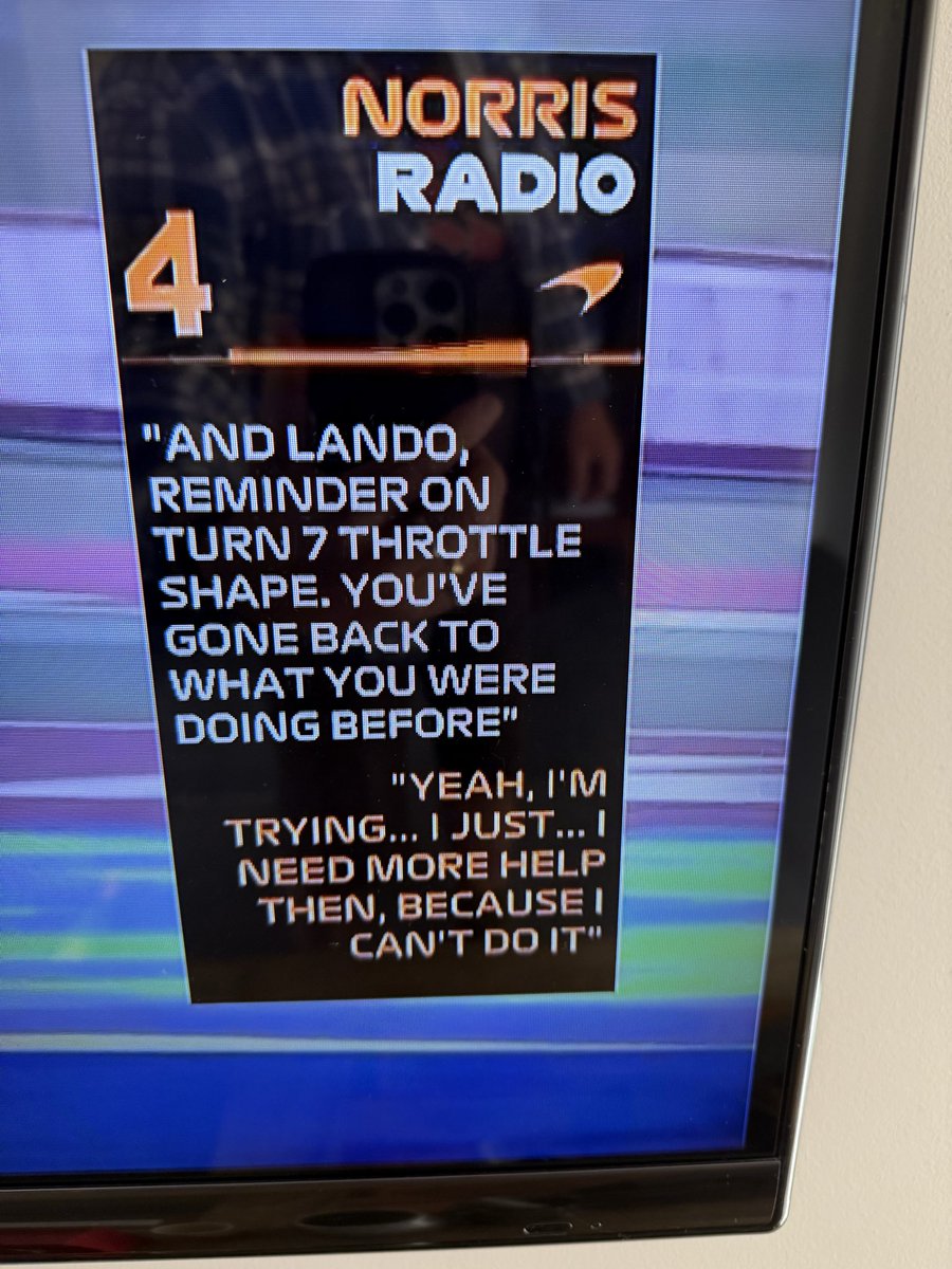 Filthee181's tweet photo. @petaitoksf1 He’s a lying piece of scum. He’s toyboy Norris couldn’t get near Oscar and knew it! The msg during the race has McLaren past actions speaking loud n clear that they were nobbling Oscar. https://t.co/C73re5W0uX