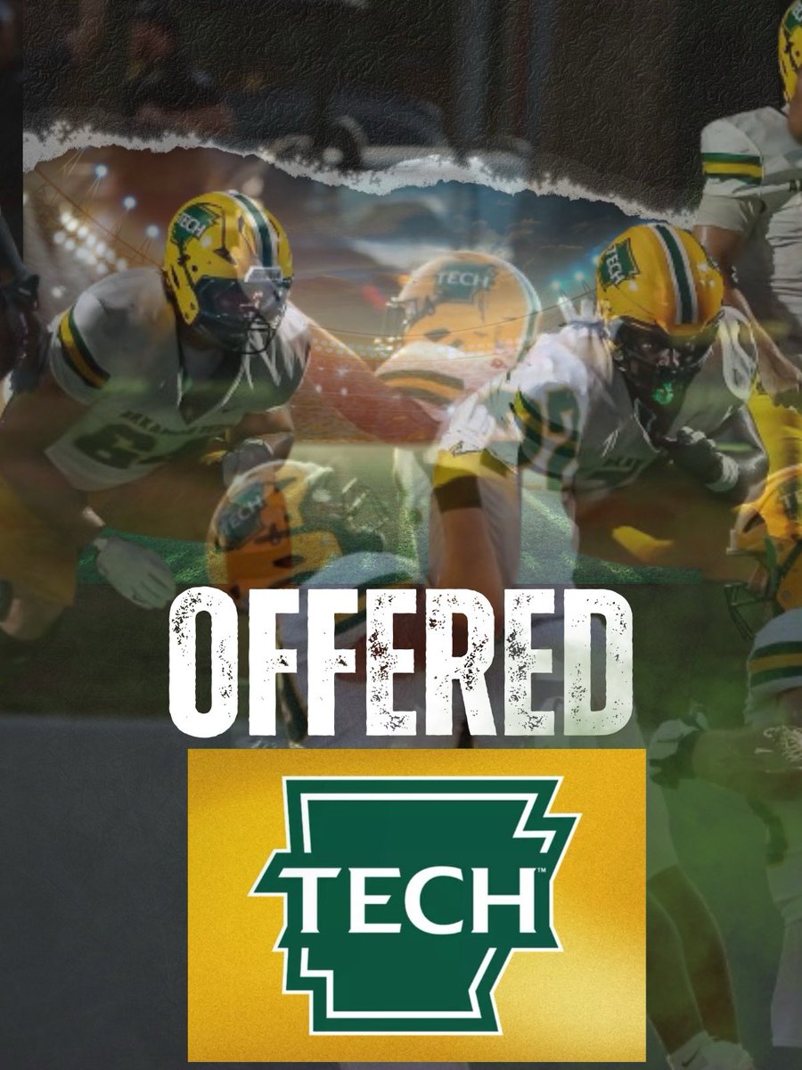 After a great conversation with <a href="/coach_corbin/">Coach Corbin</a> I’m blessed to receive an offer from <a href="/ATUFootball/">Arkansas Tech Football</a> <a href="/DWATT32_/">Daryl Watt</a>  <a href="/CiscoCollegeFB/">Cisco College Football</a> <a href="/CoachRiz/">Charlie Rizzio</a>