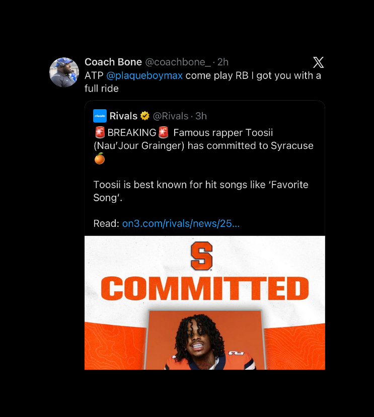 PlaqueReport's tweet photo. PlaqueBoyMax has been offered a full ride scholarship to play RB at Monroe University by Recruiting Specialist Coach Bone 👀 https://t.co/sZYy57rQJ7