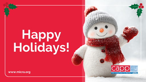 This holiday season, we’re especially grateful for the health care professionals who continue to show up for their communities, through every shift, holiday and moment of need. From all of us at CAPP, thank you. We wish you a safe and joyful holiday season!