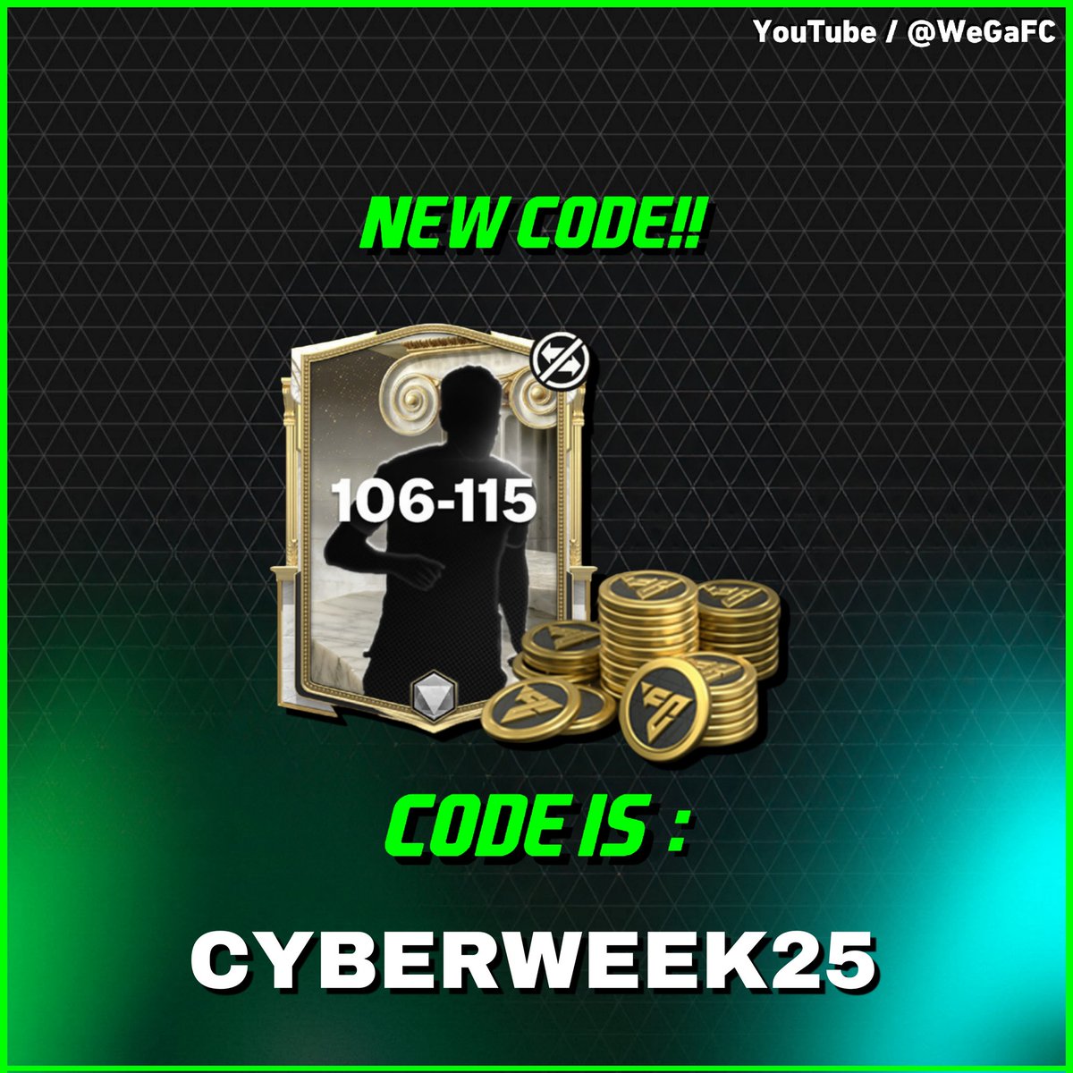 New FC MOBILE Redeem Code 🚨 :
🎁 ( CYBERWEEK25 )
Redeem Here : redeem.fcm.ea.com
GOOD LUCK 🤞🏻❤️
<a href="/EASFCMOBILE/">EA SPORTS FC MOBILE</a>