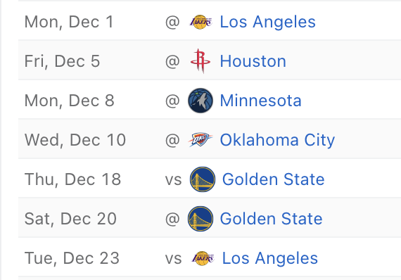 AZSportsZone's tweet photo. Next 7 games for the Suns:

Pretty tough stretch here. https://t.co/u0Oo7mquWt