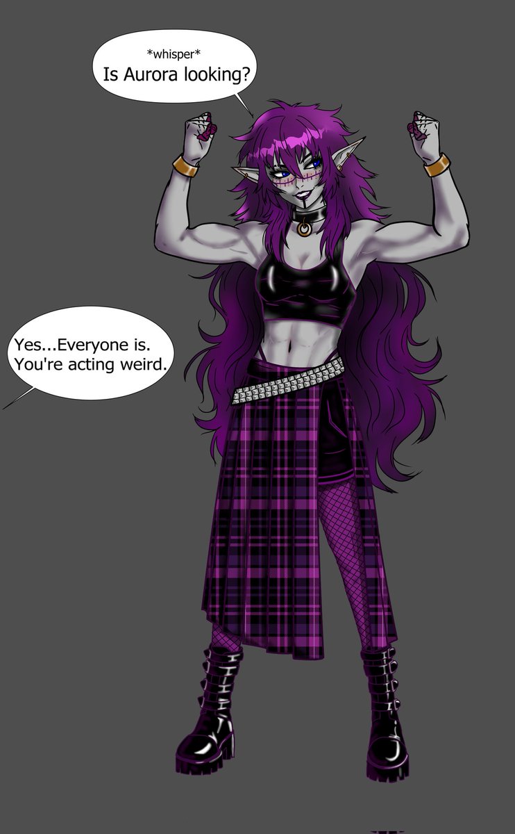 Halrien_art's tweet photo. I started drawing a while ago and after a year long hiatus, insta reel training and practice, I produced this, and I can somewhat call myself proud of it. Still a long....long way to go.
So, here you go, my dnd character and OC, Ilma the elf, in modern academia metalhead vibe. https://t.co/NOg9741XFB