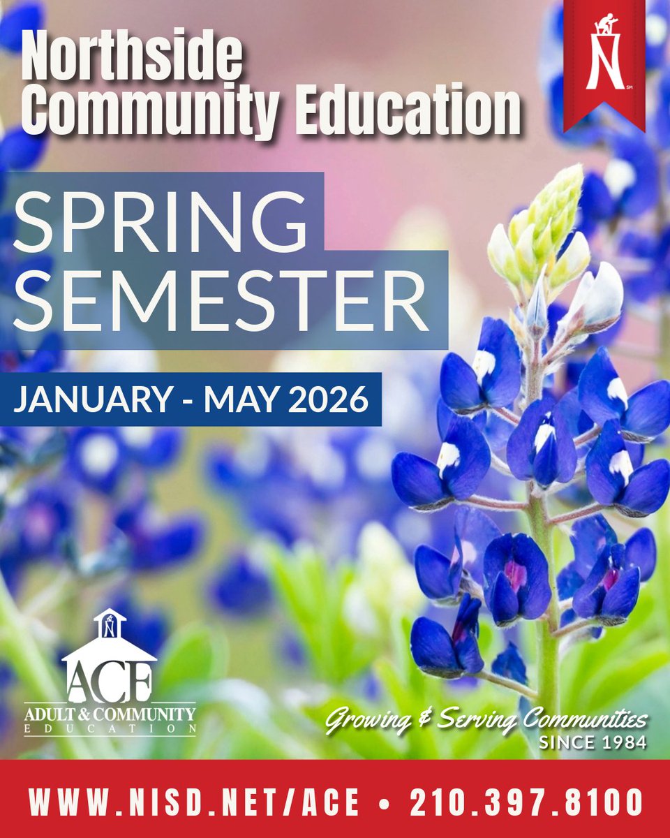 2026 Spring registration is now open for ADULT CLASSES! Look out for the catalog in your mailbox! 
 
Choose from a variety of classes in Arts &amp; Culture, Business &amp; Tech, Health &amp; Wellness, Recreation &amp; Leisure. We have something for everyone! ✨
 
 Visit nisd.net/ace