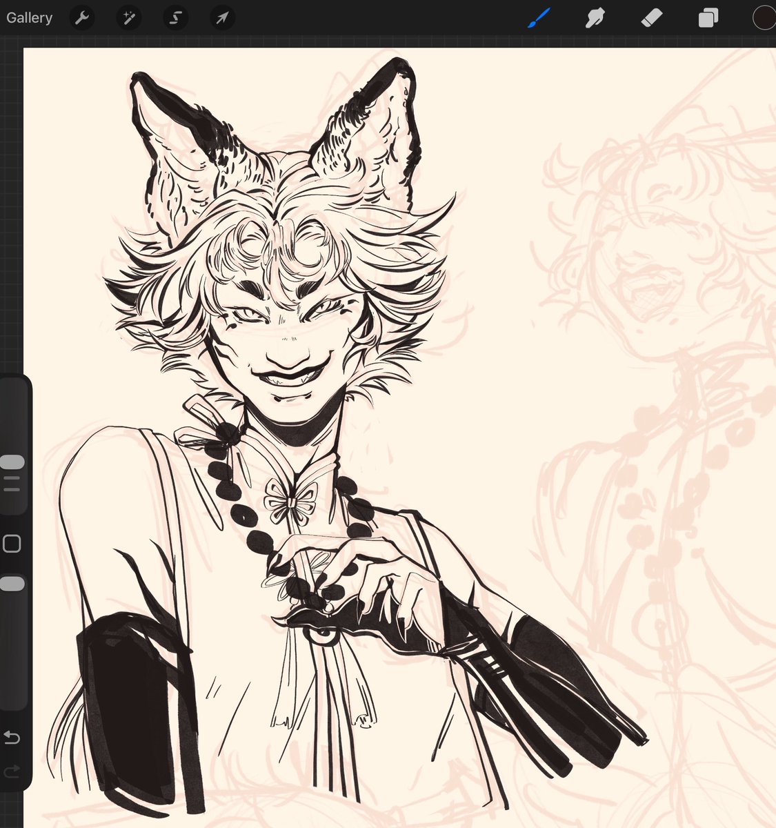 Our dnd dm is Threatening me with my own backstory so I’m drawing my character to Cope