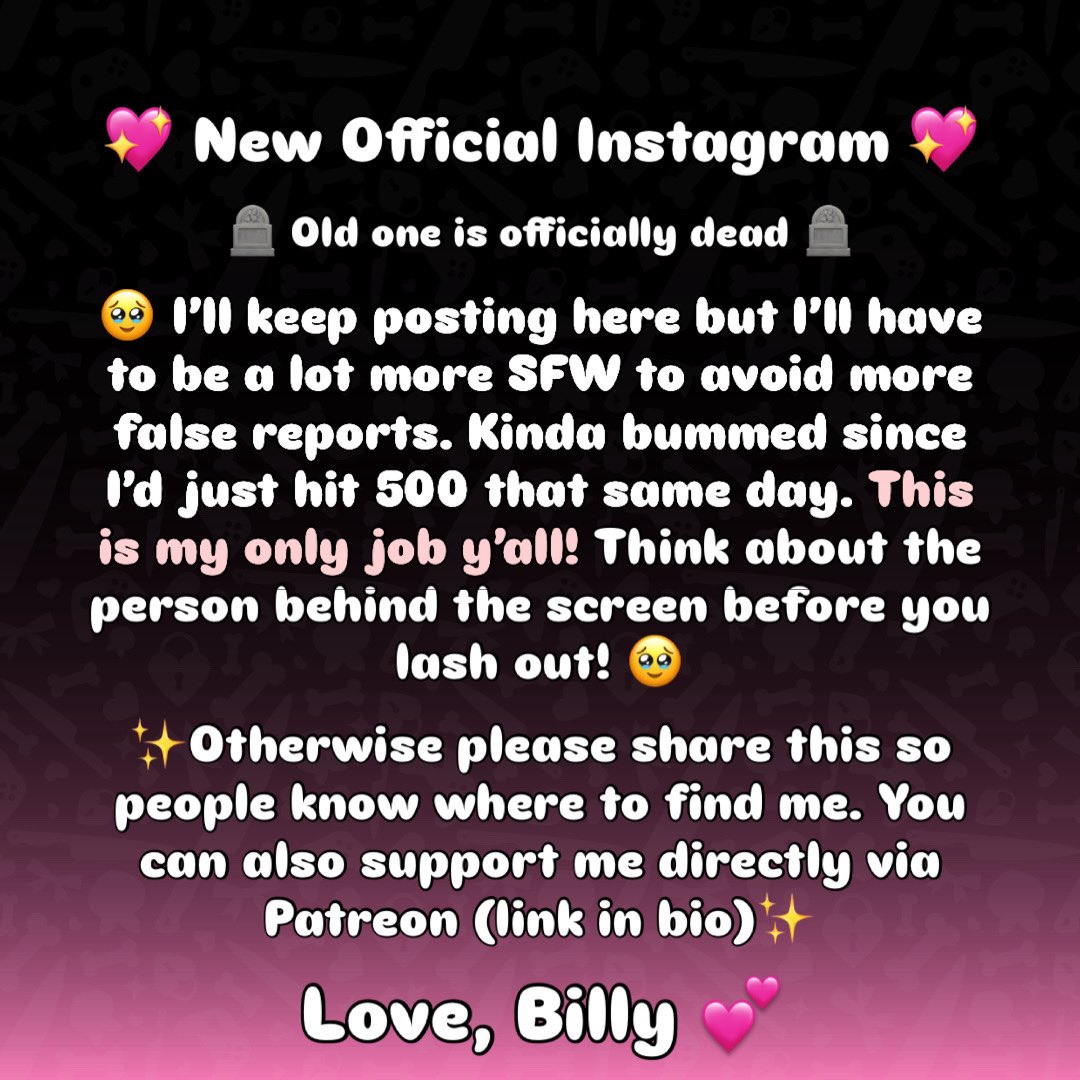 ✨ New Instagram is BillyYandereCyrus ✨ 🔗 ⬇️
