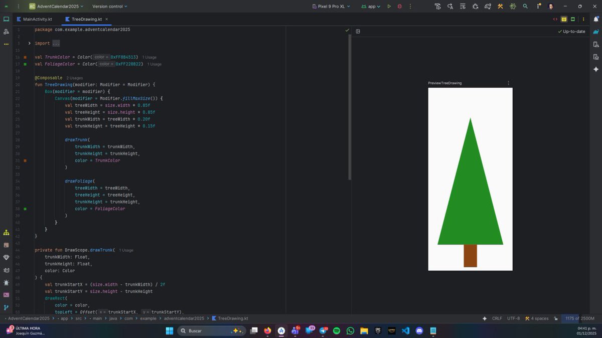 ed_mayen's tweet image. First day of Compose Christmas Challenge 2025
#ComposeChristmas
#AdventCalendar2025  @AndroidDev_News