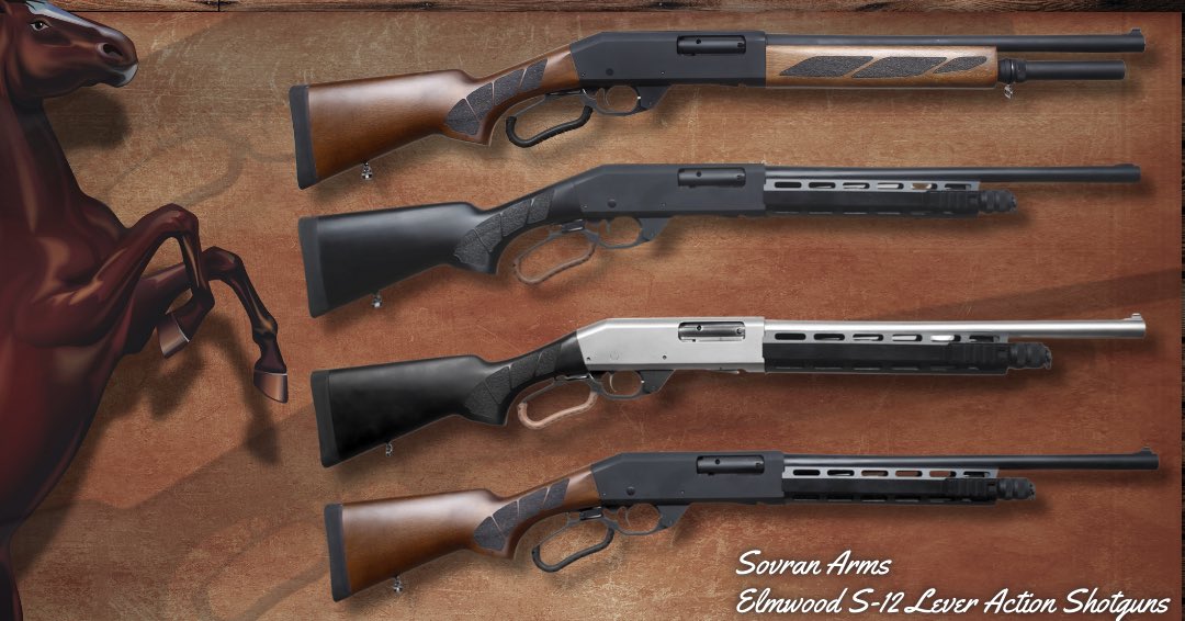 sovranarms's tweet image. ▪️Sovran Elmwood Series Classic and Tactical 12 GA Lever Action Shotguns