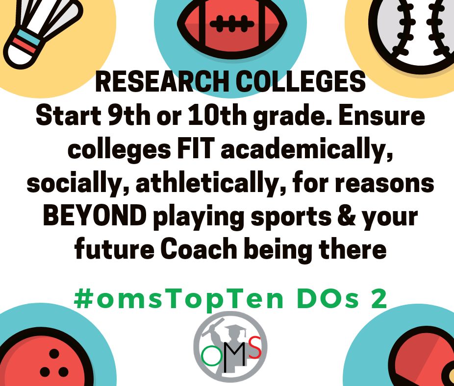 🏃🎓 FIT⁉️ are you? Will you find?
True STUDENT athletes incorporate their MAJOR in college search📍
OMS can help narrow your search with over 78 Plans, Tips and Tools 
⚡For more tips Click ➡️ #omsTopTen DOs 2

#CollegeAdmissionsTips
#blackownedbusiness
#LifeCoach